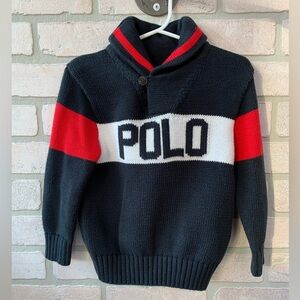 Polo by Ralph Lauren Black and Red Boy’s Sweater